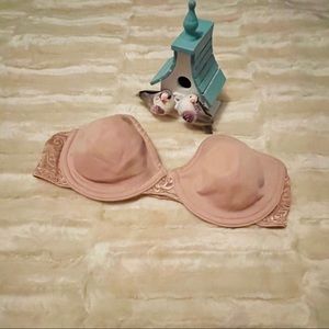 Smooth, Tan, Unlined Vassarette Strapless Bra